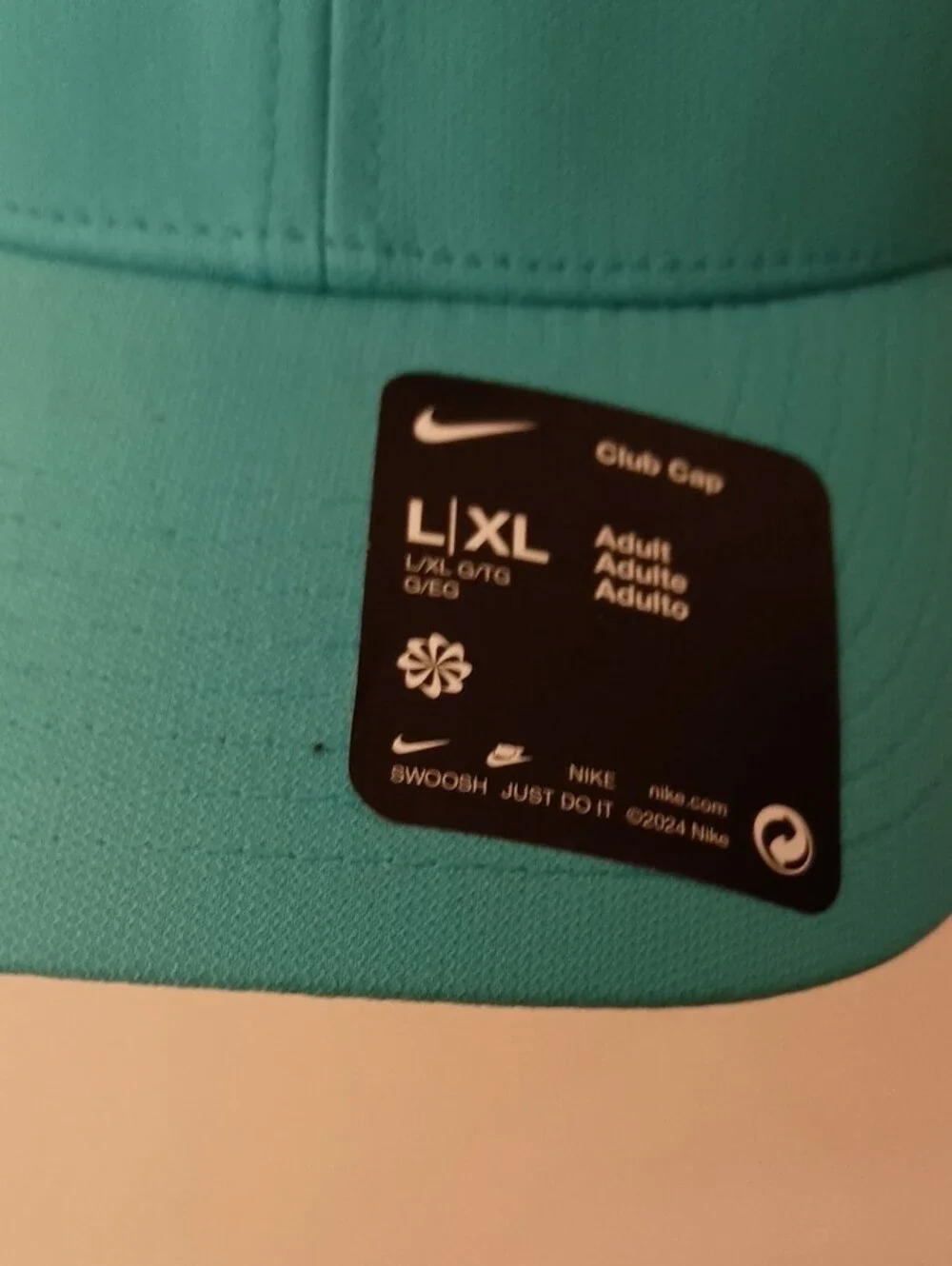 Nike Turquoise Baseball Cap with Black Swoosh